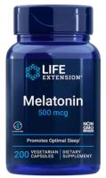 Melatonin - 500 mcg, 200 Vegetarian Capsules